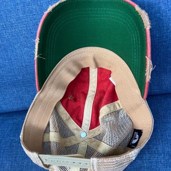 Red Distressed Cap with Fun Patch - Picture 4 of 5